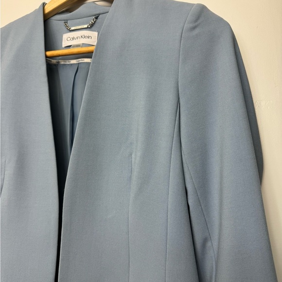 Calvin Klein Blue Blazer Modern Sleek Design - Size 4P - Picture 6 of 11